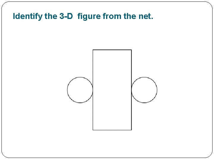 Identify the 3 -D figure from the net. 