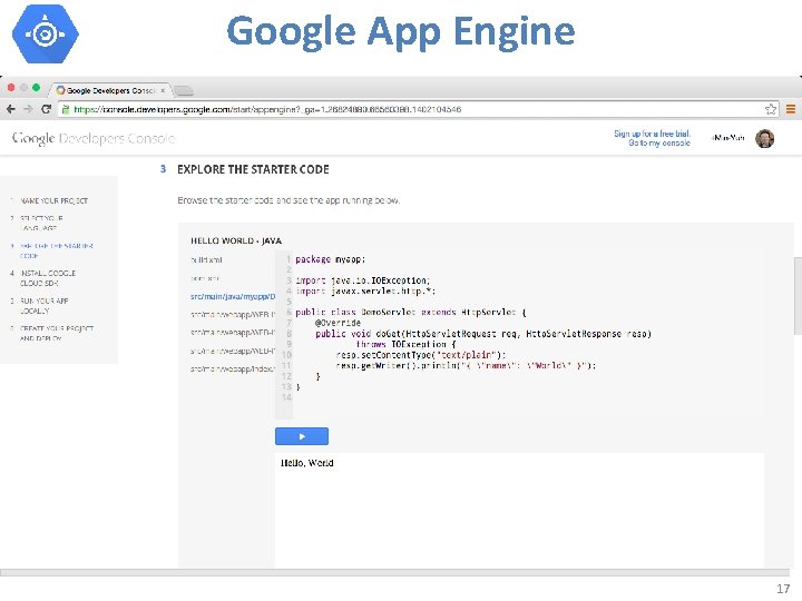 Google App Engine 17 Google App Engine 17
