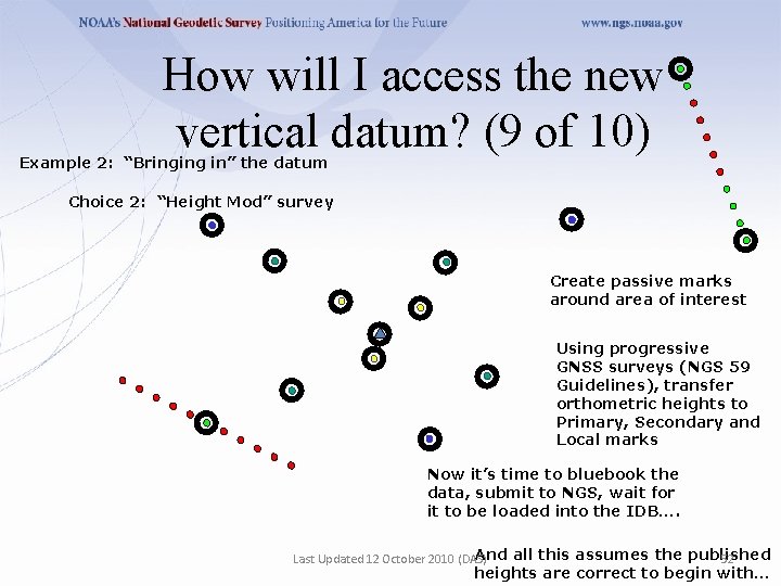 How will I access the new vertical datum? (9 of 10) Example 2: “Bringing