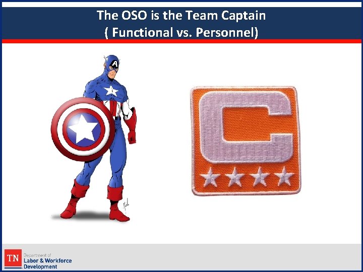 The OSO is the Team Captain ( Functional vs. Personnel) 