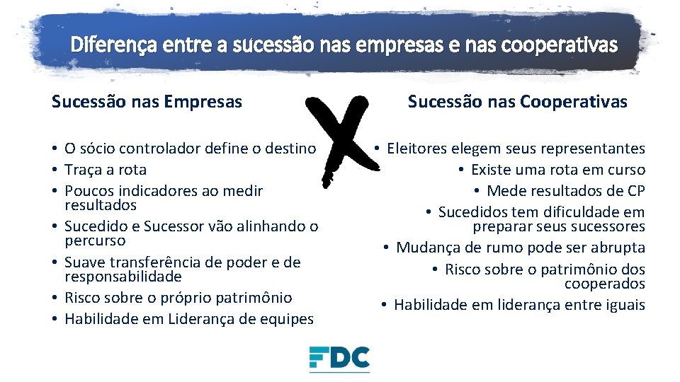 Diferença entre a sucessão nas empresas e nas cooperativas Sucessão nas Empresas • O Diferença entre a sucessão nas empresas e nas cooperativas Sucessão nas Empresas • O
