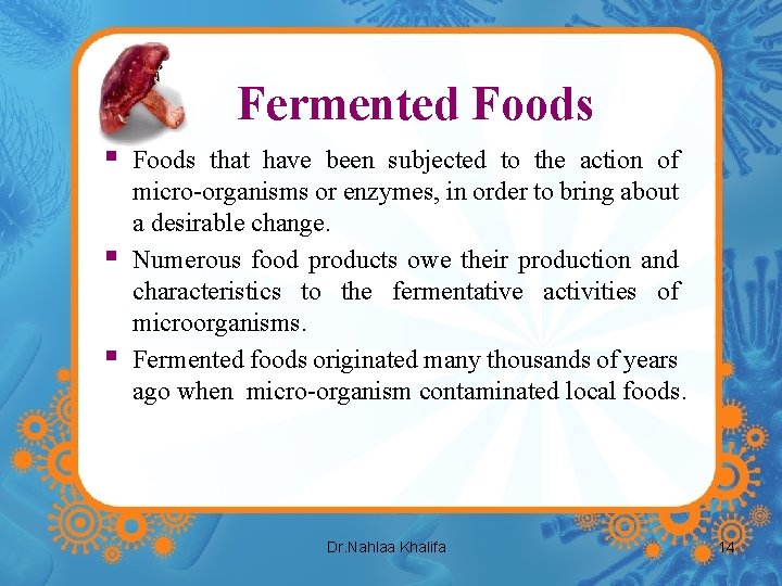 Fermented Foods § § § Foods that have been subjected to the action of