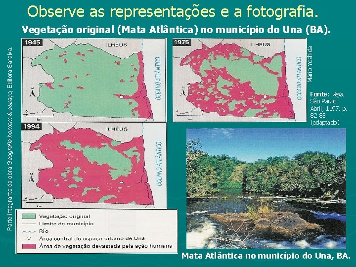 Observe as representações e a fotografia. Mário Yoshida Parte integrante da obra Geografia homem