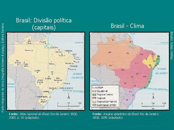 Brasil - Clima Mapas: Mário Yoshida Parte integrante da obra Geografia homem & espaço,