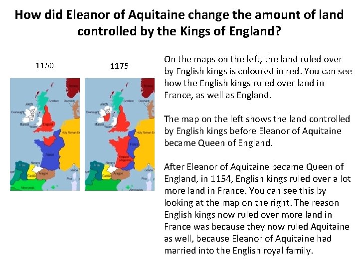 How did Eleanor of Aquitaine change the amount of land controlled by the Kings