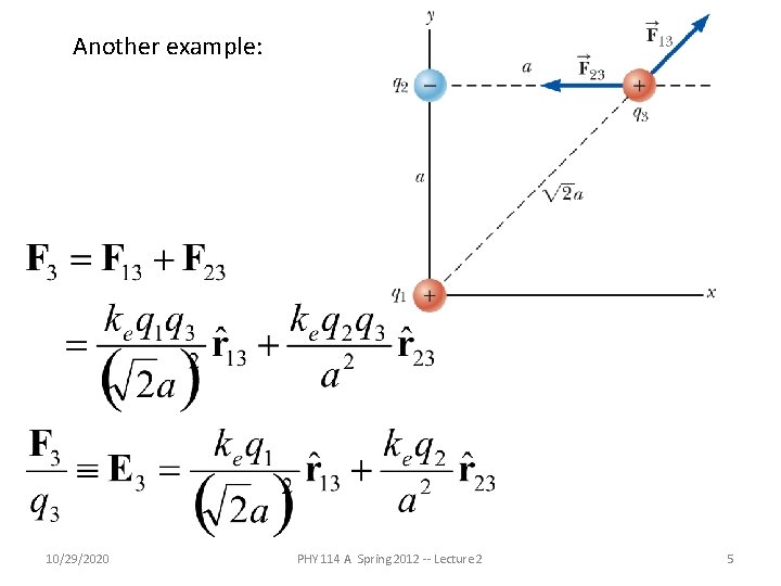 Another example: 10/29/2020 PHY 114 A Spring 2012 -- Lecture 2 5 Another example: 10/29/2020 PHY 114 A Spring 2012 -- Lecture 2 5