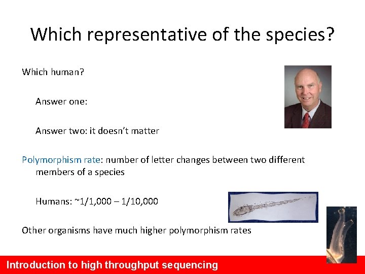 Which representative of the species? Which human? Answer one: Answer two: it doesn’t matter