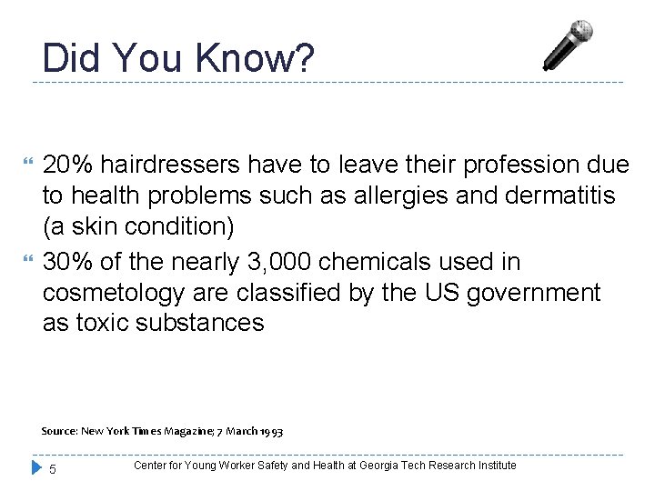 Did You Know? 20% hairdressers have to leave their profession due to health problems Did You Know? 20% hairdressers have to leave their profession due to health problems