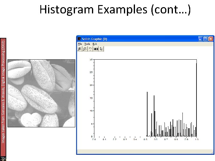 Images taken from Gonzalez & Woods, Digital Image Processing (2002) Histogram Examples (cont…) 