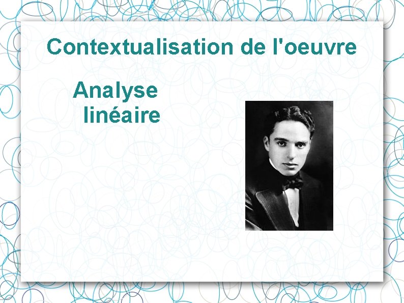 Contextualisation de l'oeuvre Analyse linéaire 