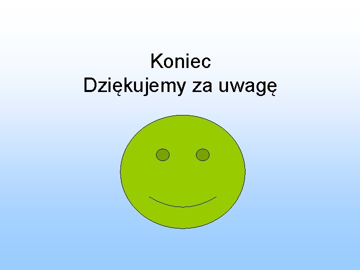 Koniec Dziękujemy za uwagę 