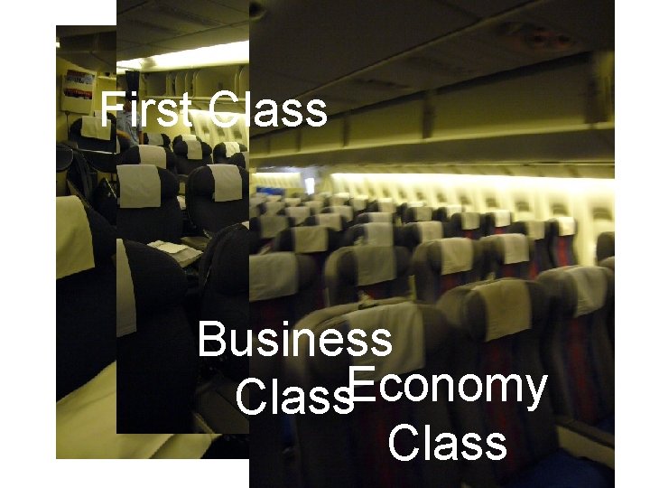 First Class Business Class. Economy Class 