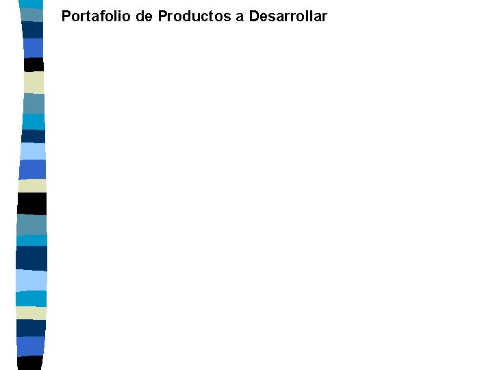 Portafolio de Productos a Desarrollar 