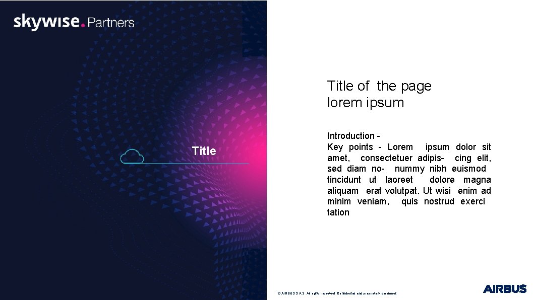 Title of the page lorem ipsum Title Introduction Key points - Lorem ipsum dolor
