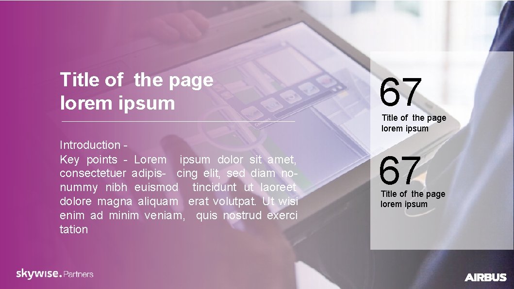 Title of the page lorem ipsum Introduction Key points - Lorem ipsum dolor sit