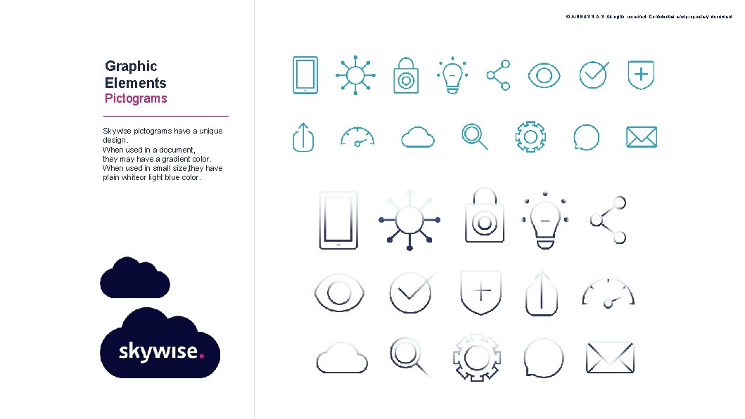 © AIRBUS S. All rights reserved. Confidential and proprietary document. Graphic Elements Pictograms Skywise