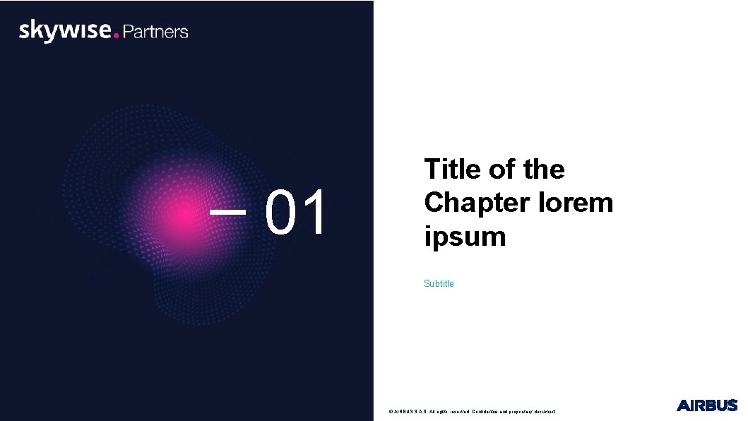 01 Title of the Chapter lorem ipsum Subtitle © AIRBUS S. All rights reserved.