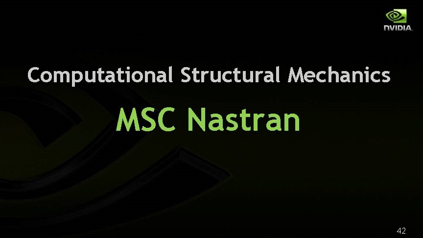 Computational Structural Mechanics MSC Nastran 42 