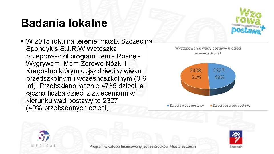 Badania lokalne • W 2015 roku na terenie miasta Szczecina Spondylus S. J. R.