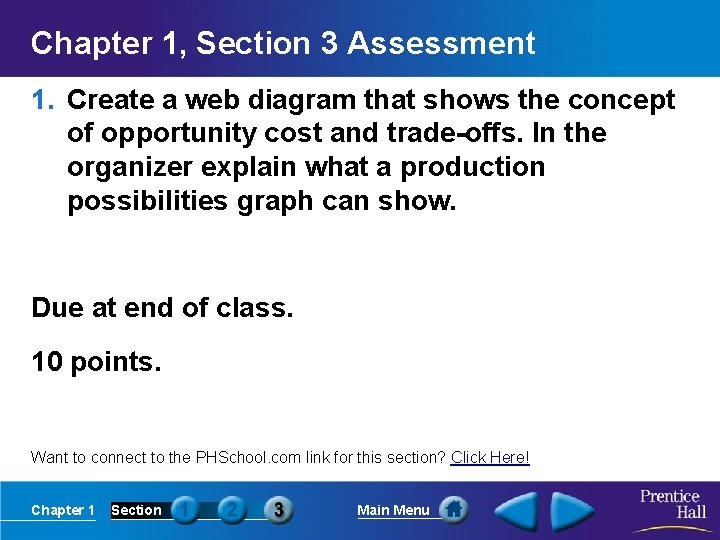 Chapter 1, Section 3 Assessment 1. Create a web diagram that shows the concept