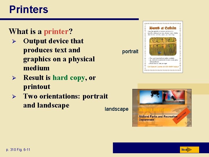 Printers What is a printer? Ø Ø Ø Output device that produces text and Printers What is a printer? Ø Ø Ø Output device that produces text and