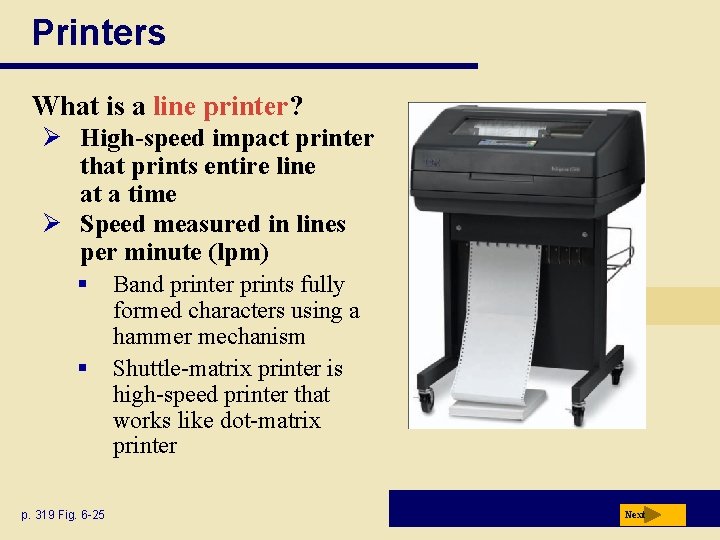 line printer is
