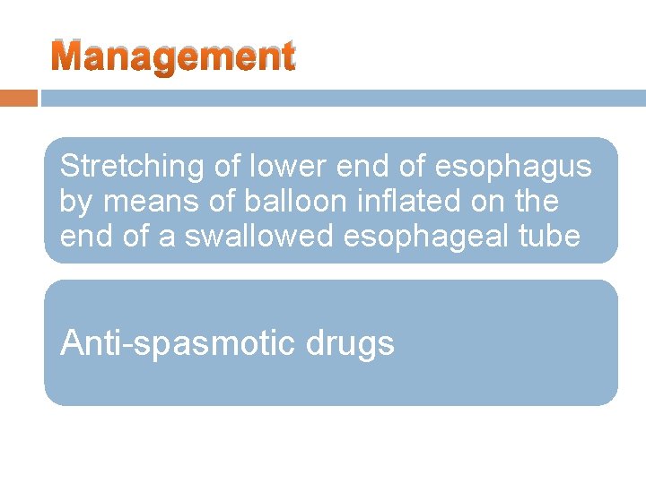 Management Stretching of lower end of esophagus by means of balloon inflated on the