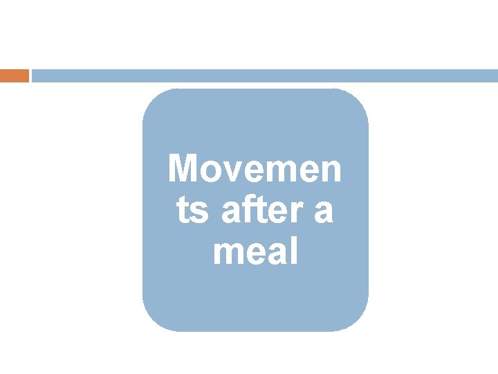 Movemen ts after a meal 