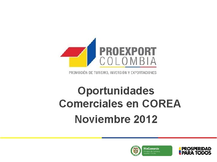 Oportunidades Comerciales en COREA Noviembre 2012 