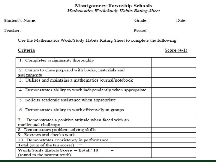 February 15, 2012 Montgomery Township School District 