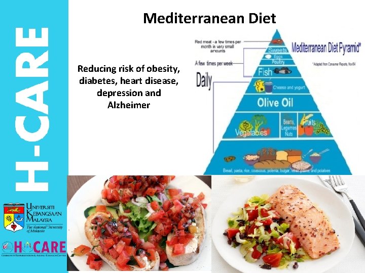 Mediterranean Diet Reducing risk of obesity, diabetes, heart disease, depression and Alzheimer 