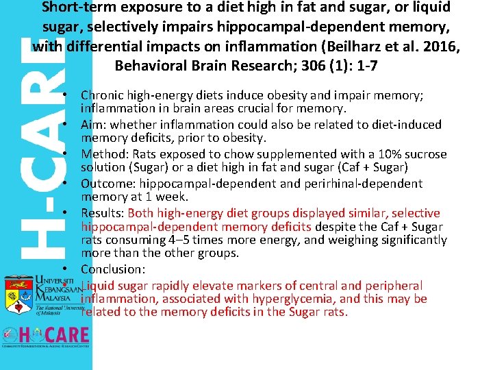 Short-term exposure to a diet high in fat and sugar, or liquid sugar, selectively