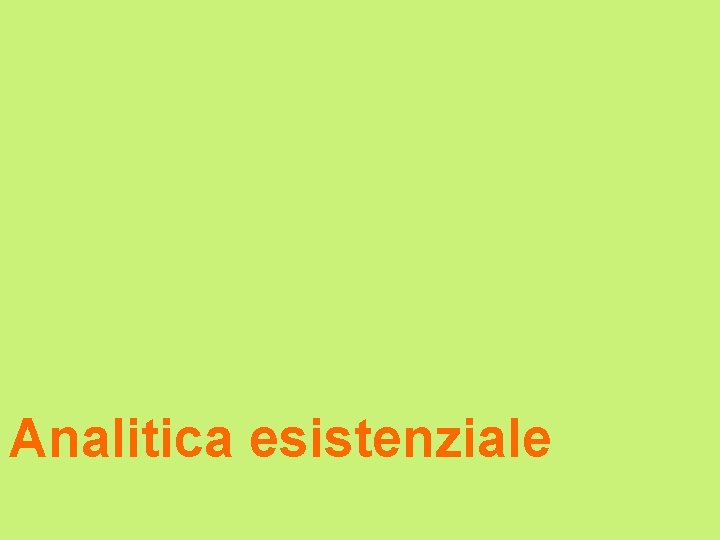 Analitica esistenziale 