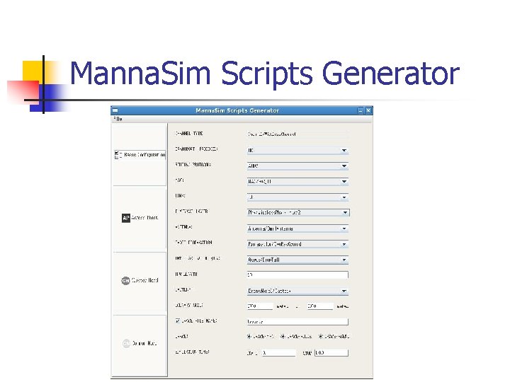 Manna. Sim Scripts Generator 