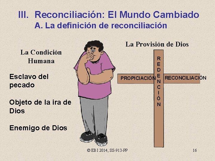 III. Reconciliación: El Mundo Cambiado A. La definición de reconciliación La Provisión de Dios