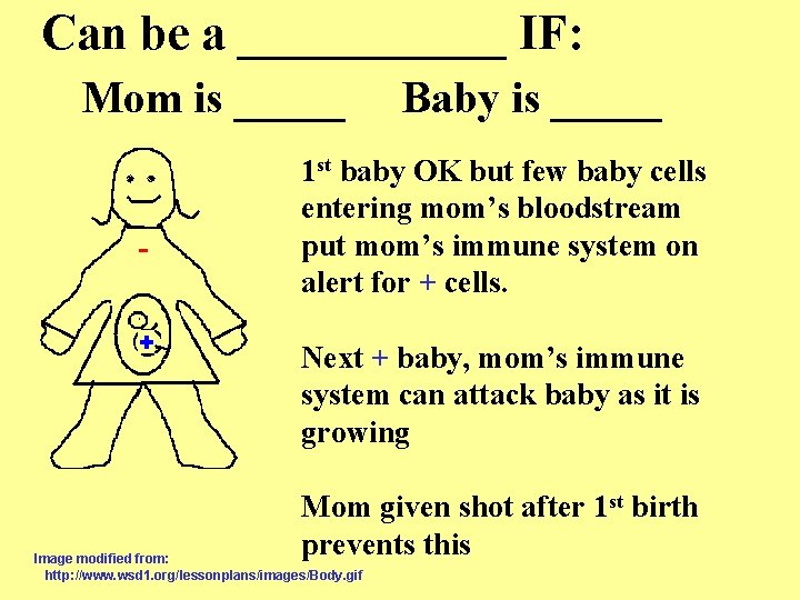 Can be a ______ IF: Mom is _____ Baby is _____ 1 st baby