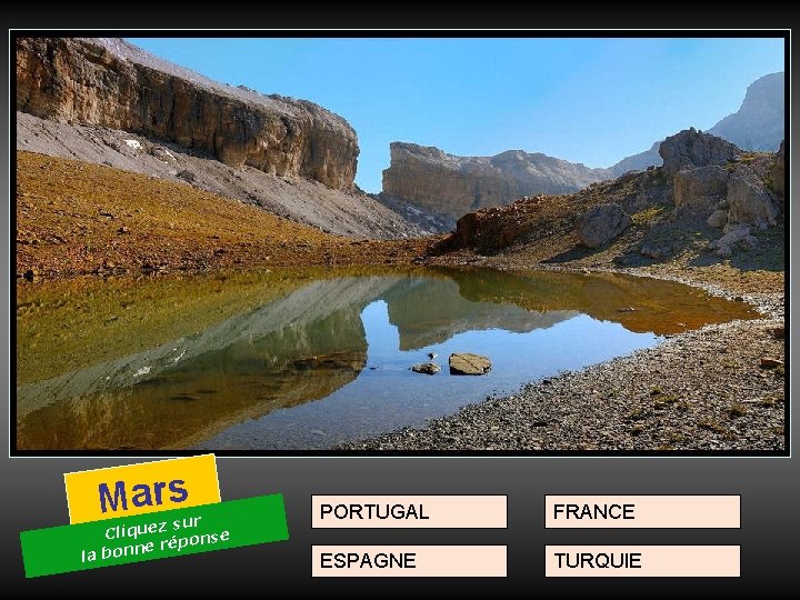 Mars la z sur Clique ponse é r e n bon PORTUGAL FRANCE ESPAGNE