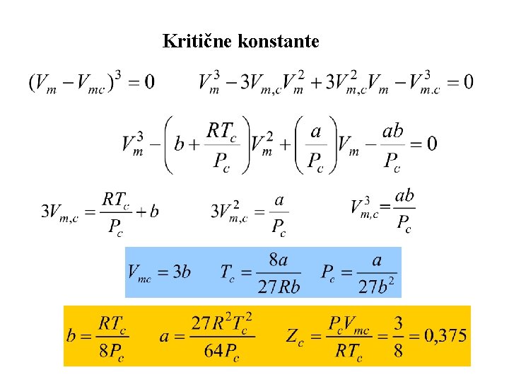 Kritične konstante 