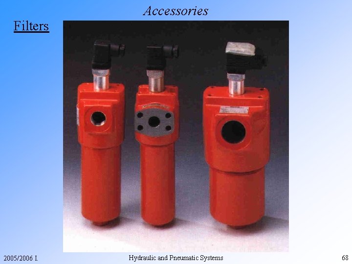 Accessories Filters 2005/2006 I. Hydraulic and Pneumatic Systems 68 