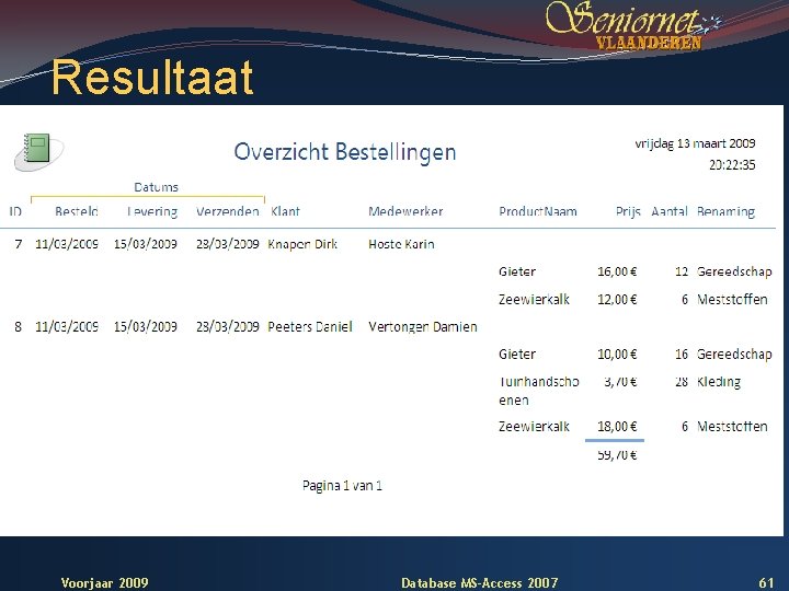 Deze presentatie mag noch geheel, noch gedeeltelijk worden gebruikt of gekopieerd zonder de schriftelijke