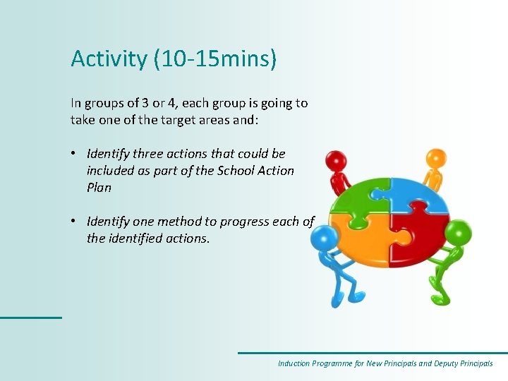 Activity (10 -15 mins) In groups of 3 or 4, each group is going