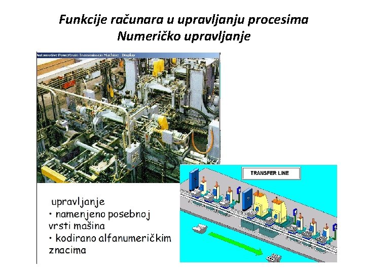 Funkcije računara u upravljanju procesima Numeričko upravljanje 