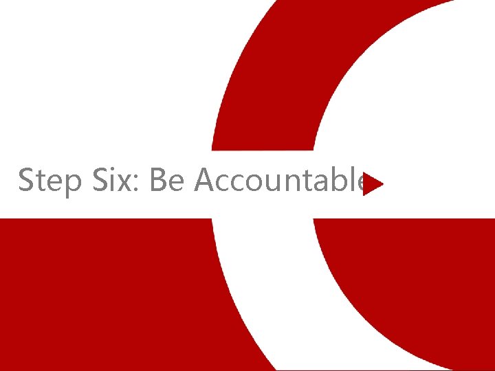 Step Six: Be Accountable Six Personal Perspectives 