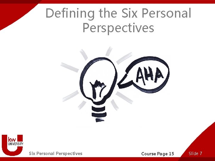 Defining the Six Personal Perspectives Course Page 15 Slide 7 