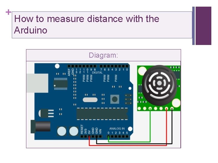 + How to measure distance with the Arduino Diagram: 