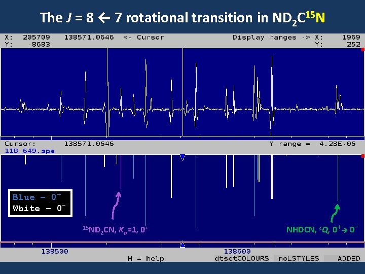 The J = 8 ← 7 rotational transition in ND 2 C 15 N