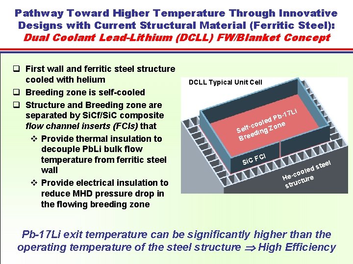 Pathway Toward Higher Temperature Through Innovative Designs with Current Structural Material (Ferritic Steel): Dual