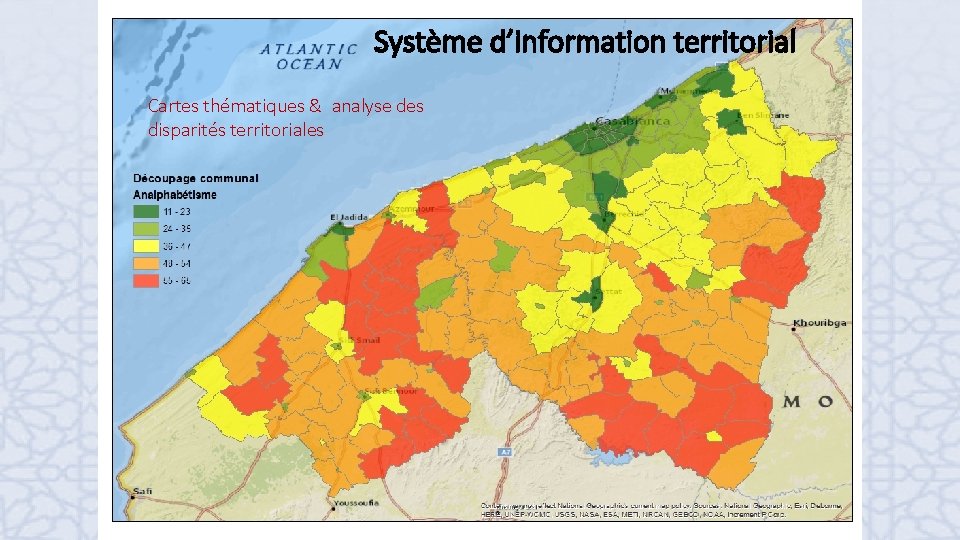 Système d’information territorial Cartes thématiques & analyse des disparités territoriales 