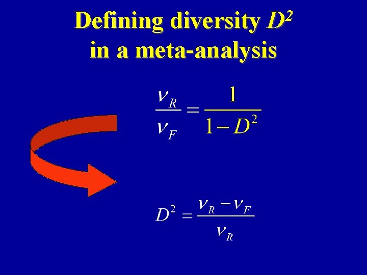 Defining diversity D 2 in a meta-analysis 