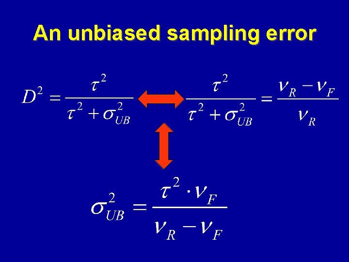An unbiased sampling error 